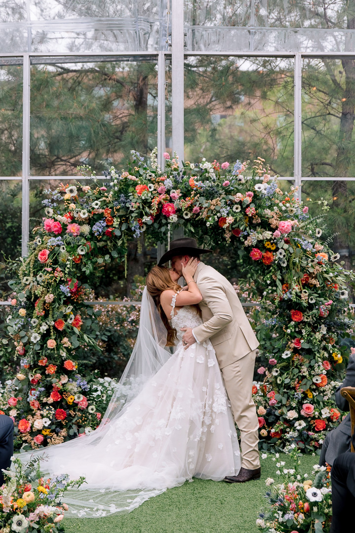 Editorial wedding photography at Hotel Drover in Fort Worth featuring a romantic bride and groom portrait